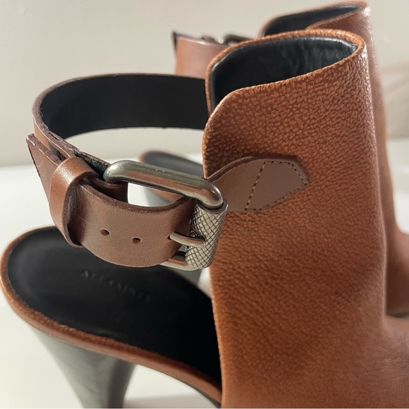 All Saints Open Toe High Heel Sandals Booties Size 10 - Picture 3 of 12